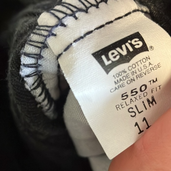 Levi’s 550 vintage orange tab slim 11 W23,5 x L25,25 relaxed fit jeans USA made - Picture 4 of 5